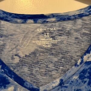 Sonoma Blue and White Tie-Dye Tee
